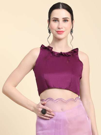 Beautiful Lavender Colour Digital Printed Saree