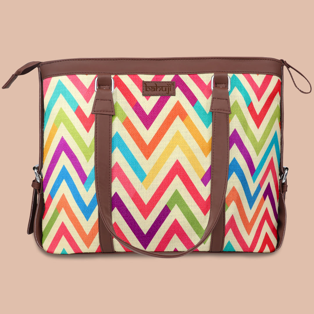 Multi-colour Designer Zigzag Patten Women&