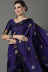 Purple Beautiful Soft Banarasi Saree