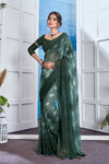 Beautiful Green Colour Georgette Weaving Saree