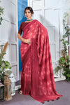 Pink Colour Georgette Weaving Saree
