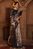 Cream & Black Tussar Silk Saree With Kalamkari Printed Work