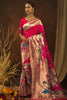 Pink Paithani Saree With Zari Weaving Work