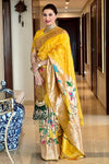 Yellow Paithani Saree With Zari Weaving Work