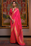 Pink Handloom Weaving Soft Silk Saree