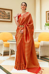 Red Kanjivaram Silk Handloom Weaving Saree