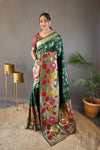 Green Colour Paithani Silk Saree