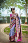 Purple Colour Paithani Soft Silk Saree