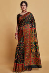 Black Pashmina Modal Silk With Weaving Saree