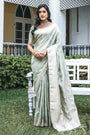 Pistachio Green Soft Silk Saree With Weaving
