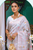 Silver Grey Soft Silk Saree With Weaving