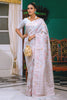 Silver Grey Soft Silk Saree With Weaving