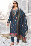 Navy Blue Banarasi Silk With Zari Weaving Salwar Suit