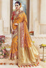 Mustard Yellow Silk Saree With Embroidery Work
