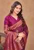 Pink Banarasi Silk  With Zari Weaving Work