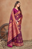 Pink Banarasi Silk  With Zari Weaving Work