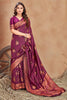 Pink Banarasi Silk  With Zari Weaving Work