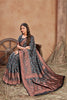 Black Banarasi Silk With Zari Weaving Work