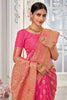 Pink Banarasi Silk Saree With Zari Weaving Work