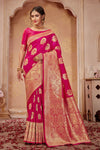 Pnik Banarasi Silk Saree With Zari Weaving Work