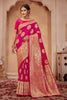 Pnik Banarasi Silk Saree With Zari Weaving Work