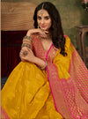 Yellow Color Silk Saree With Zari Weaving Work