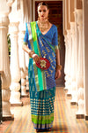 Rama Green Smooth Patola With Weaving & Printed Saree