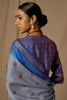 Light Grey Brasso Saree With Weaving