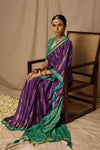 Purple Brasso Saree With Weaving