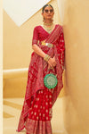 Red Patola Saree With Zari Weaving Work