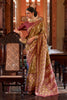Mehndi Green Tussar Silk Saree With Digital Printed