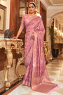 Mauve Pink Art Silk With Digital Printed Saree