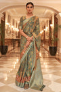 Green Art Silk With Digital Printed Saree