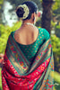 Hot Pink Patola Saree With Zari Weaving Work