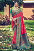 Hot Pink Patola Saree With Zari Weaving Work