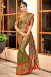 Pickle Green Paithani Saree With Blouse set