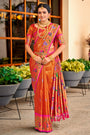 Orange Paithani Saree With Blouse set