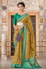 Mustard Yellow Patola Saree With Zari Weaving Work