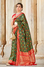 Green Patola Saree With Zari Weaving Work