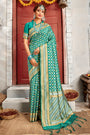 Sea Green Banarasi Silk Saree With Weaving Work