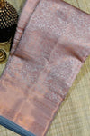 Cloud Grey Banarasi Silk Saree With Weaving Work