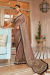 Light Brown Soft Khadi Silk Saree With Weaving