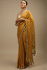 Mustard Yellow Bandhani Printed Chinon Saree