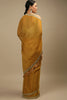 Mustard Yellow Bandhani Printed Chinon Saree