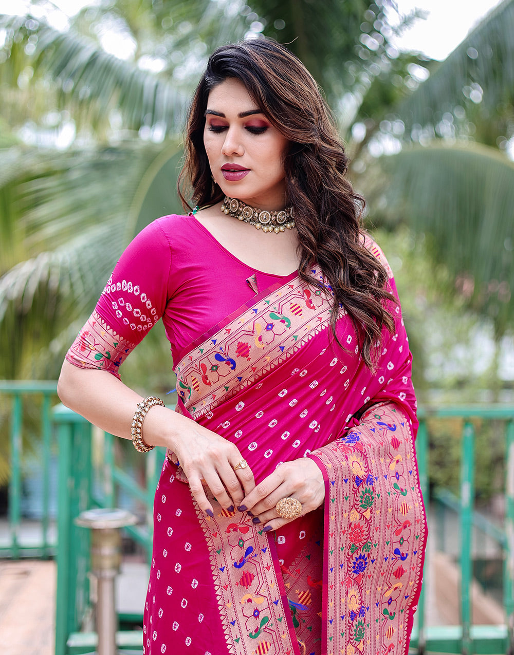 Classic Pink Colour Paithani Silk Zari Weaving Saree
