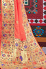 Pantone Peach Kanjivaram Silk Saree With Blouse - Bahuji - Premium Silk Sarees Online Shopping Store