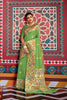 Green Colour Heavy Border Kanjivaram Saree