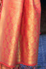 Amber Orange Shine Kanjivaram Wedding Saree With Blouse - Bahuji - Premium Silk Sarees Online Shopping Store