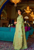 Plant Green and Golden Zari Butta Design Border With Blouse - Bahuji - Premium Silk Sarees Online Shopping Store