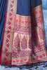 Light  blue kanjivaram silk saree